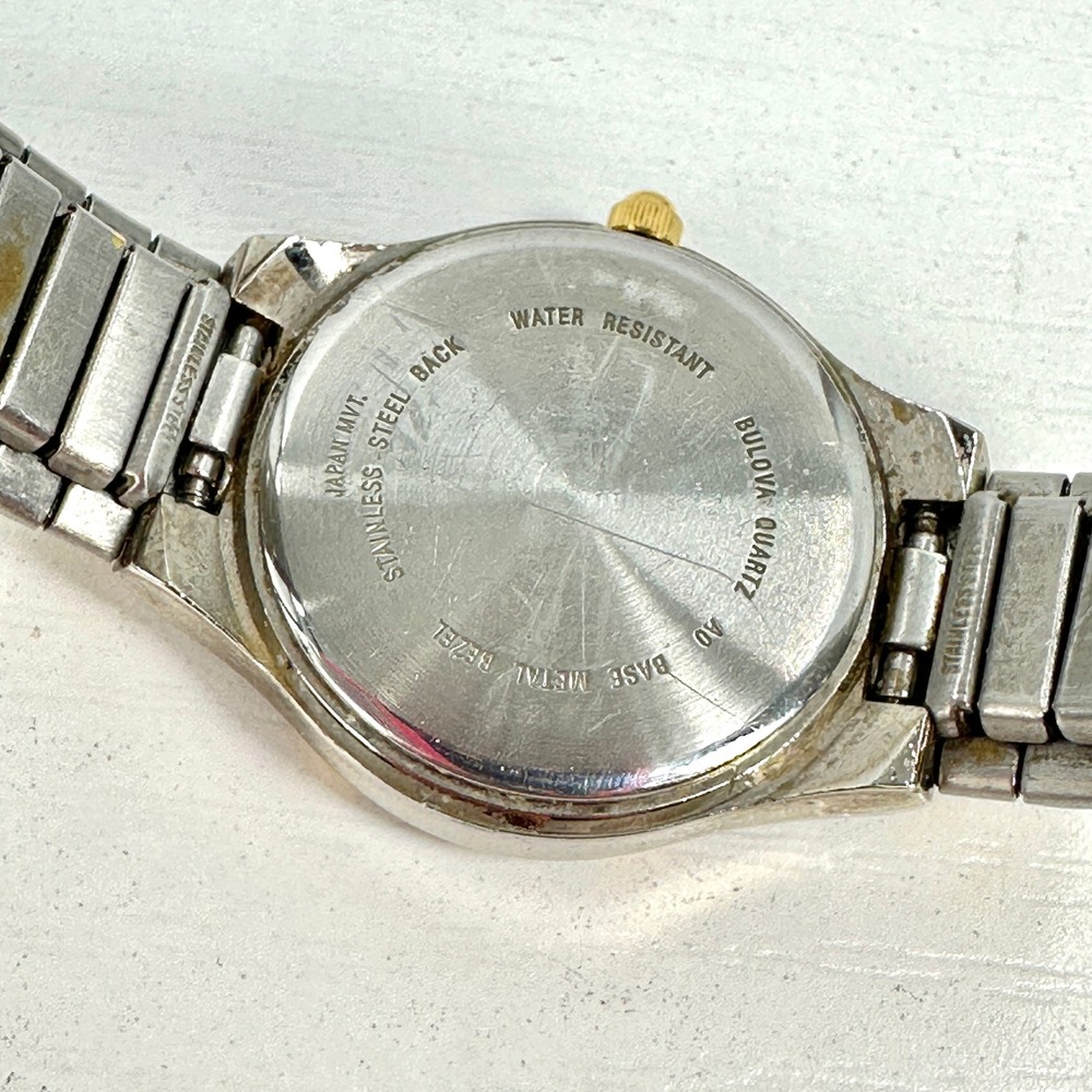 Caravelle by Bulova Vintage Women's Two Tone Watch Date Stretch Band Quartz - Picture 7 of 9